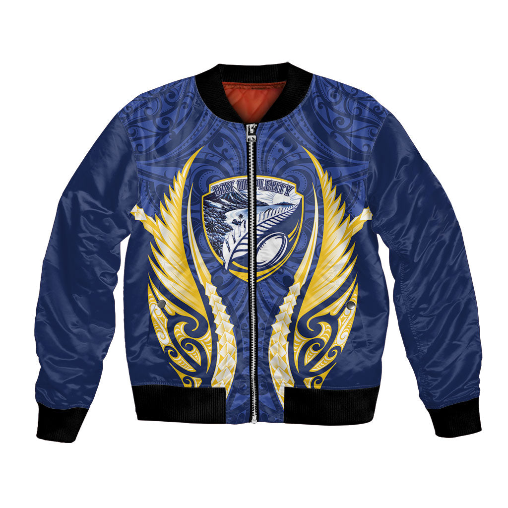 Bay of Plenty 2026 Rugby Custom Bomber Jacket NZ Maori Silver Fern