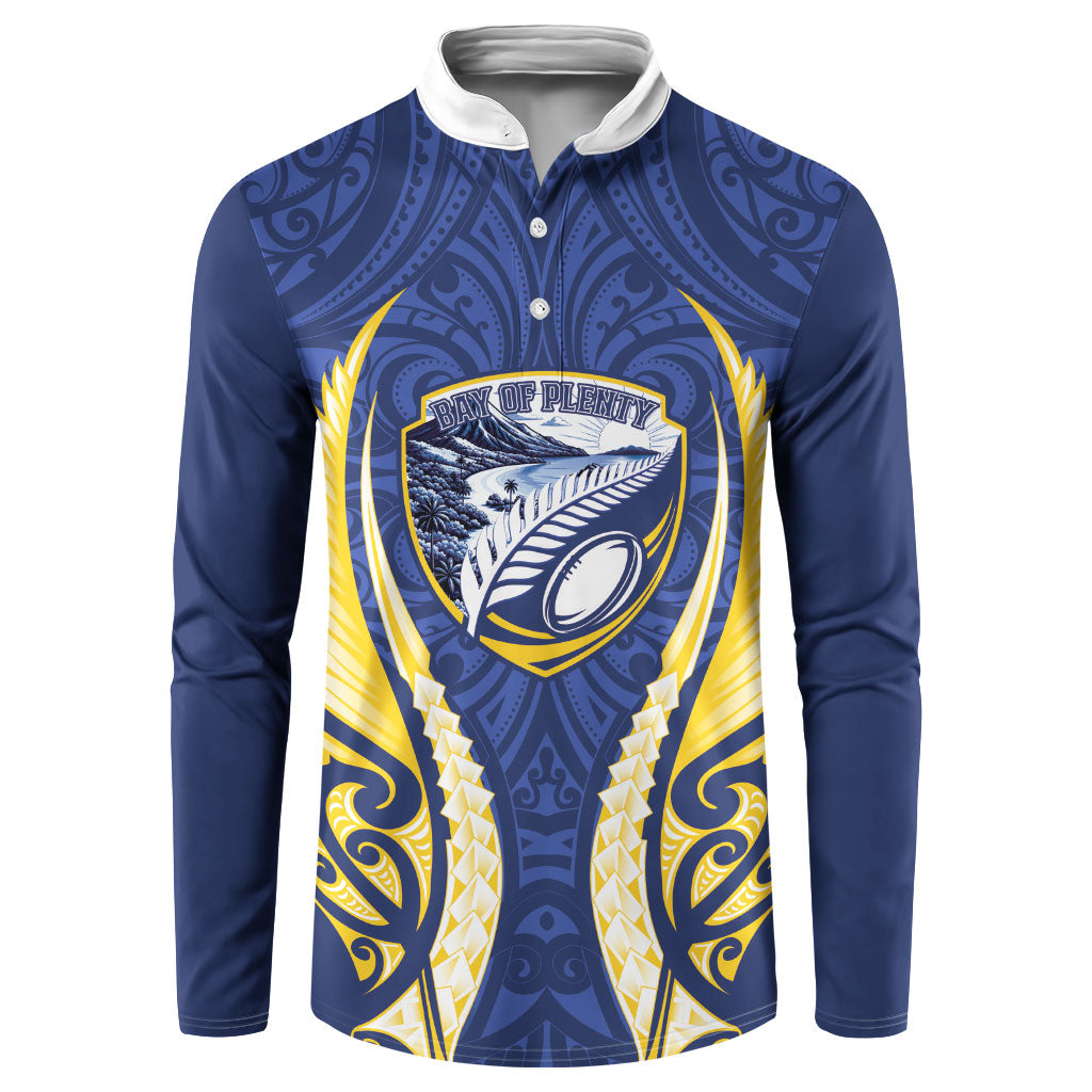 Bay of Plenty 2026 Rugby Custom Button Sweatshirt NZ Maori Silver Fern