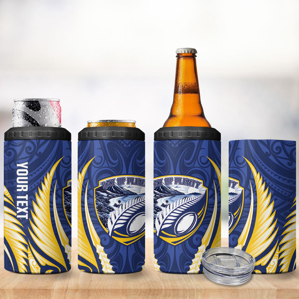 Bay of Plenty 2026 Rugby Custom 4 in 1 Can Cooler Tumbler NZ Maori Silver Fern LT14 - Polynesian Pride