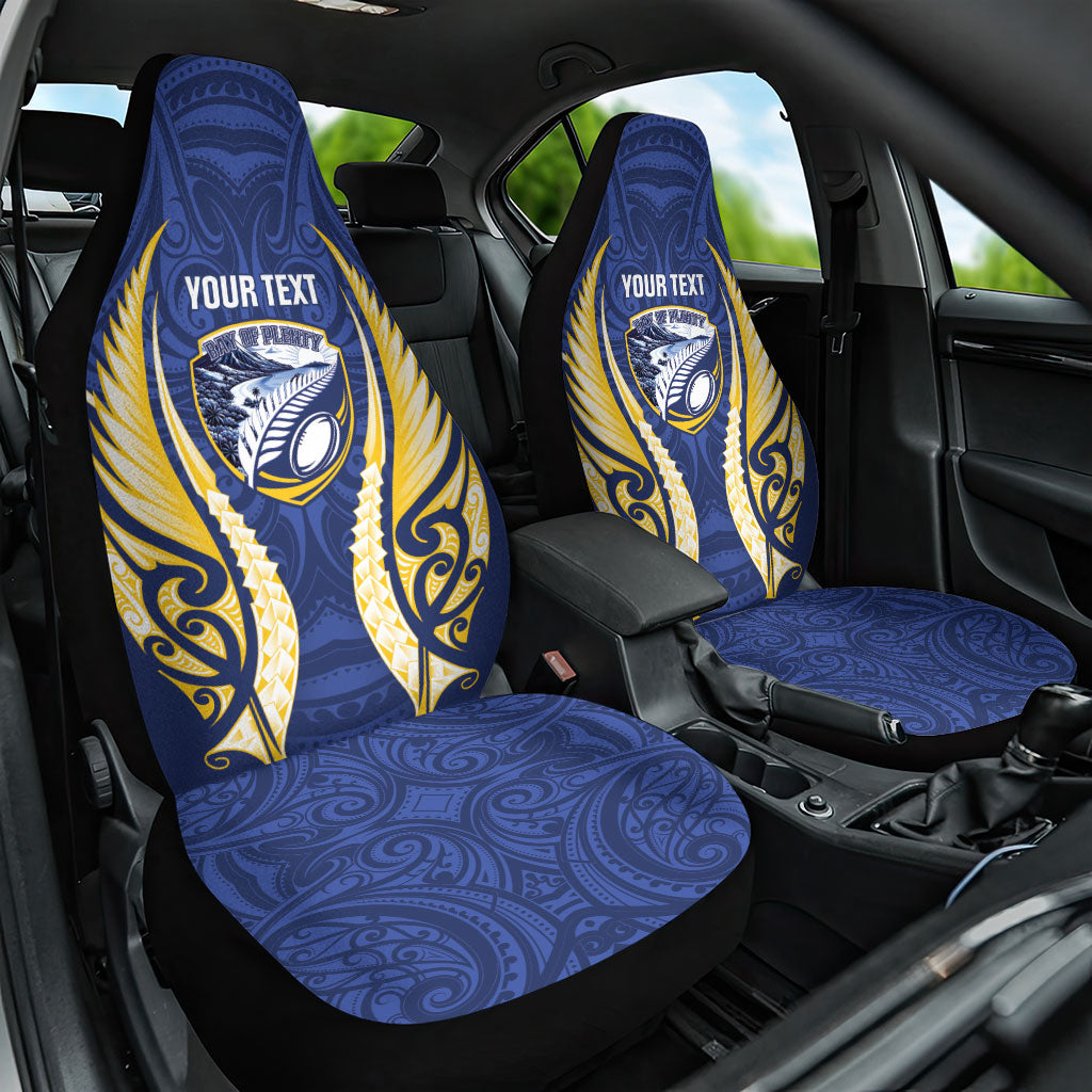 Bay of Plenty 2026 Rugby Custom Car Seat Cover NZ Maori Silver Fern LT14 One Size Blue - Polynesian Pride