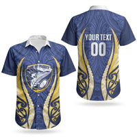 Bay of Plenty 2026 Rugby Custom Couples Matching Off Shoulder Short Dress and Hawaiian Shirt NZ Maori Silver Fern LT14 - Polynesian Pride