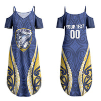 Bay of Plenty 2026 Rugby Custom Couples Matching Summer Maxi Dress and Hawaiian Shirt NZ Maori Silver Fern LT14 - Polynesian Pride
