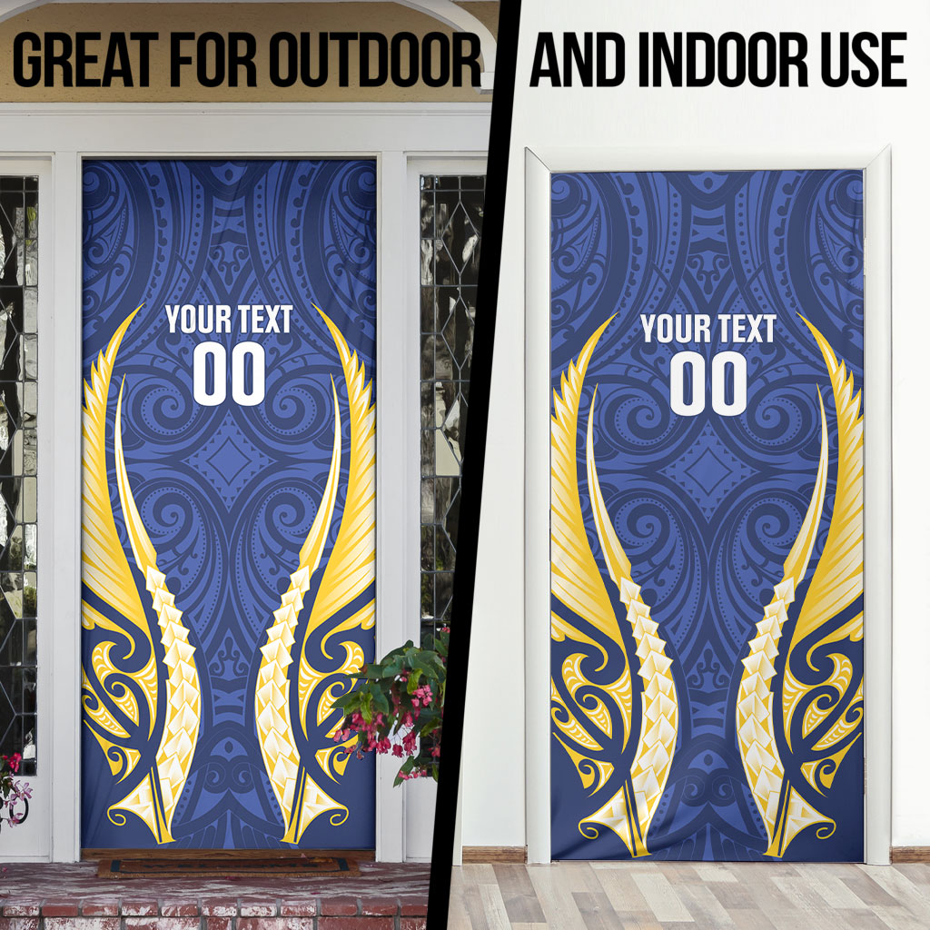 Bay of Plenty 2026 Rugby Custom Door Cover NZ Maori Silver Fern LT14 - Polynesian Pride