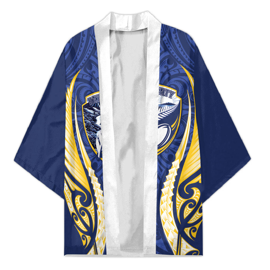 Bay of Plenty 2026 Rugby Custom Kimono NZ Maori Silver Fern LT14 Unisex Blue - Polynesian Pride