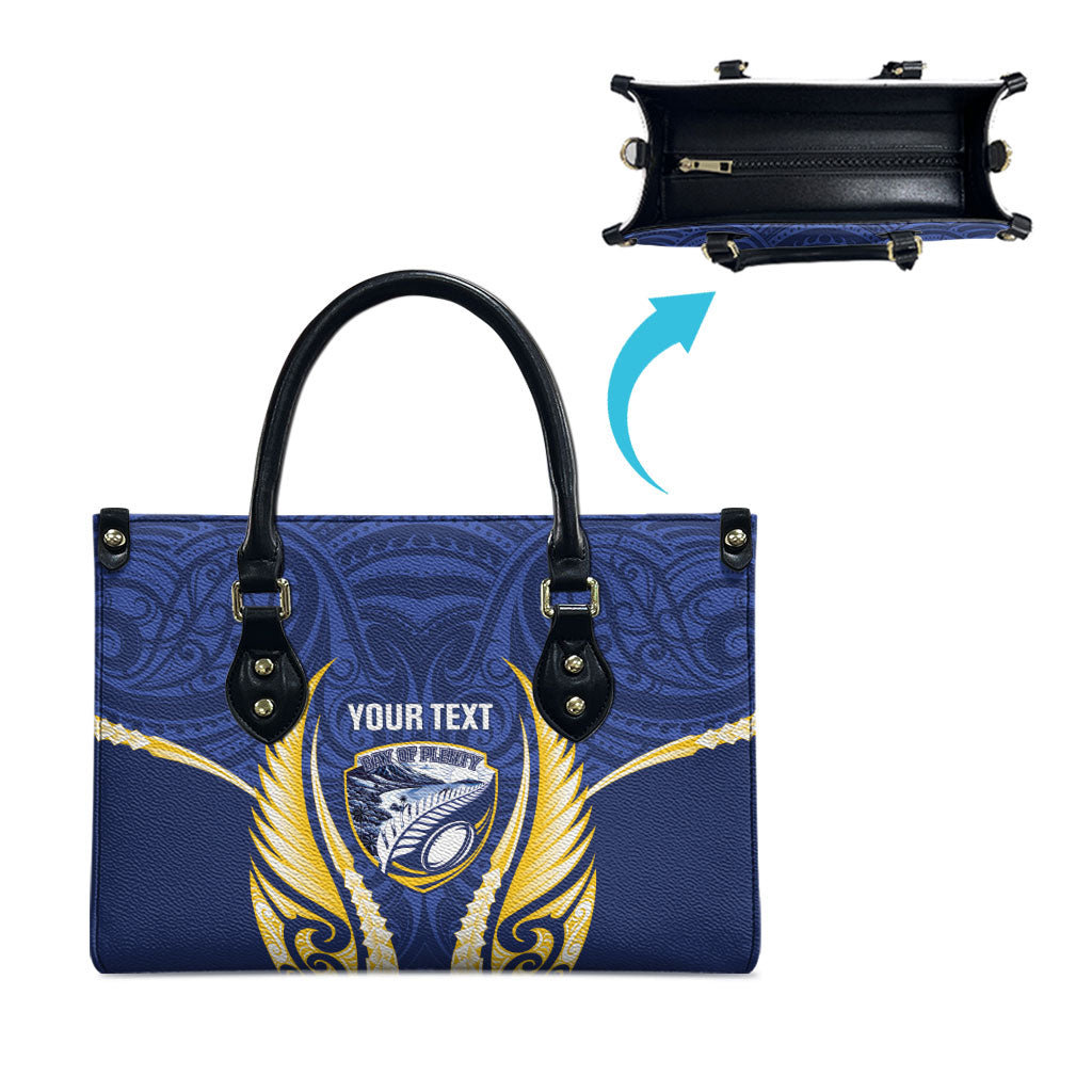 Bay of Plenty 2026 Rugby Custom Leather Bag NZ Maori Silver Fern