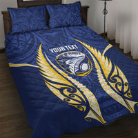 Bay of Plenty 2026 Rugby Custom Quilt Bed Set NZ Maori Silver Fern LT14 Blue - Polynesian Pride
