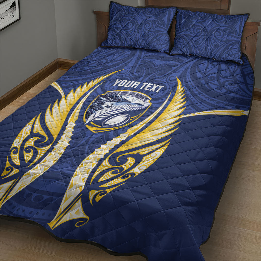 Bay of Plenty 2026 Rugby Custom Quilt Bed Set NZ Maori Silver Fern LT14 - Polynesian Pride