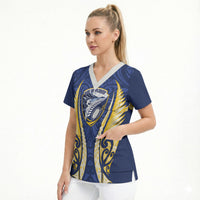 Bay of Plenty 2026 Rugby Custom Scrub Top NZ Maori Silver Fern