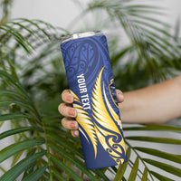 Bay of Plenty 2026 Rugby Custom Skinny Tumbler NZ Maori Silver Fern LT14 - Polynesian Pride