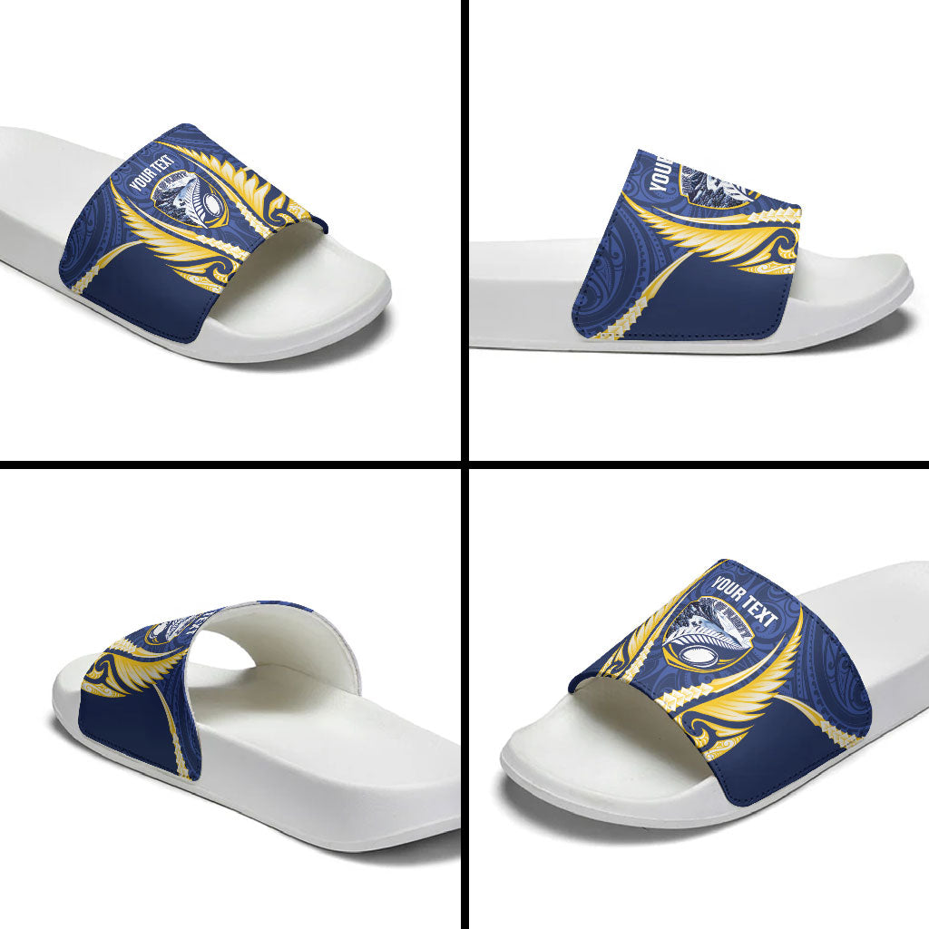 Bay of Plenty 2026 Rugby Custom Slide Sandals NZ Maori Silver Fern