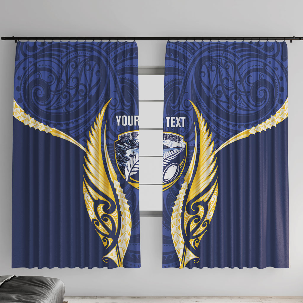 Bay of Plenty 2026 Rugby Custom Window Curtain NZ Maori Silver Fern