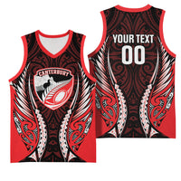 Canterbury 2026 Rugby Custom Basketball Jersey NZ Maori Silver Fern