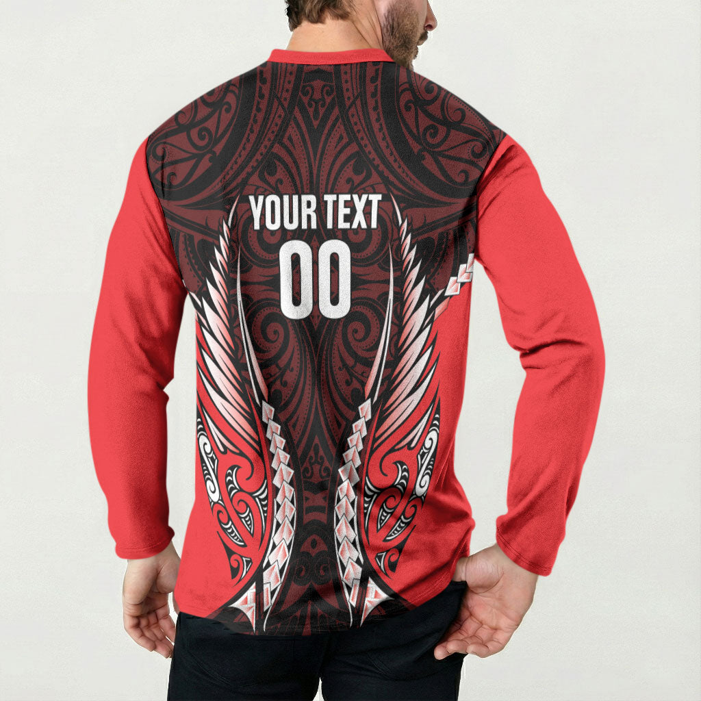 Canterbury 2026 Rugby Custom Button Sweatshirt NZ Maori Silver Fern