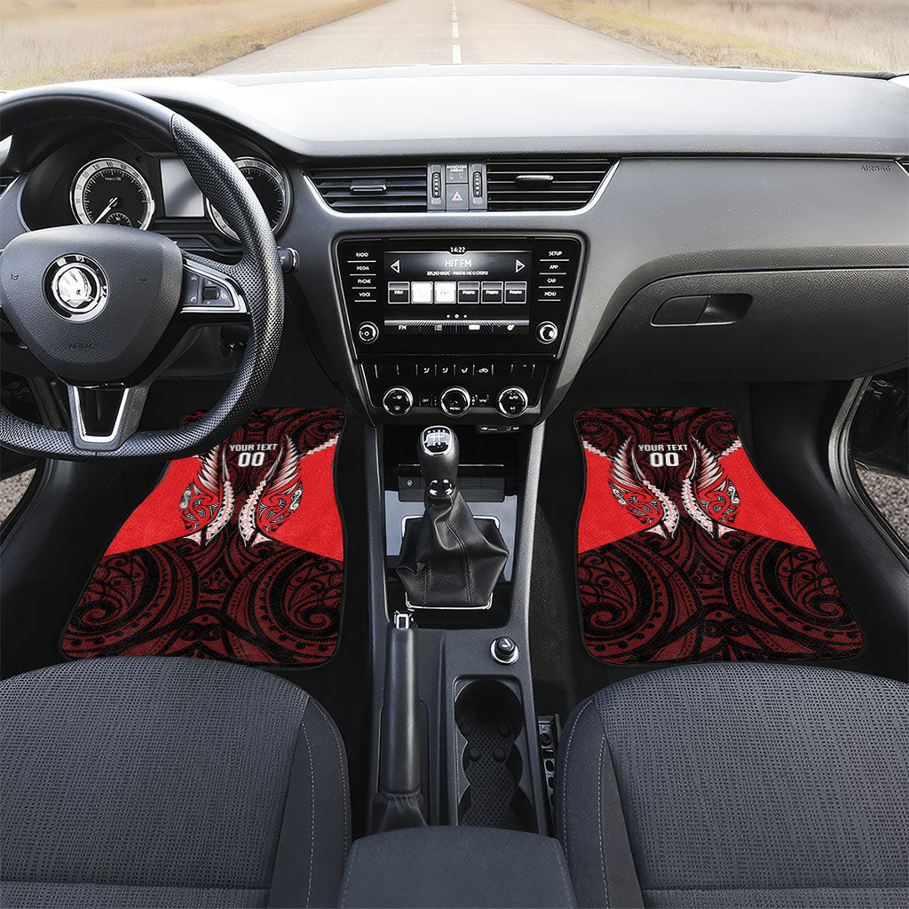 Canterbury 2026 Rugby Custom Car Mats NZ Maori Silver Fern