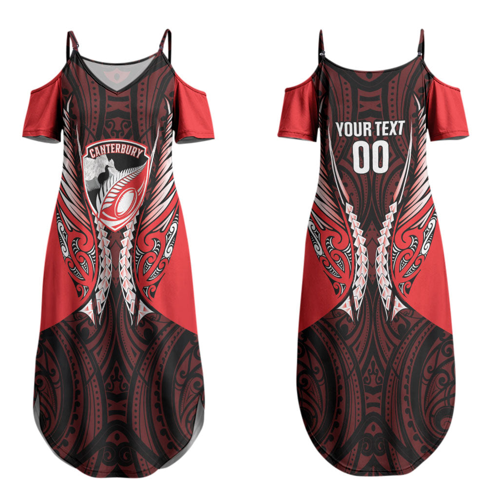 Canterbury 2026 Rugby Custom Couples Matching Summer Maxi Dress and Long Sleeve Button Shirt NZ Maori Silver Fern LT14 - Polynesian Pride