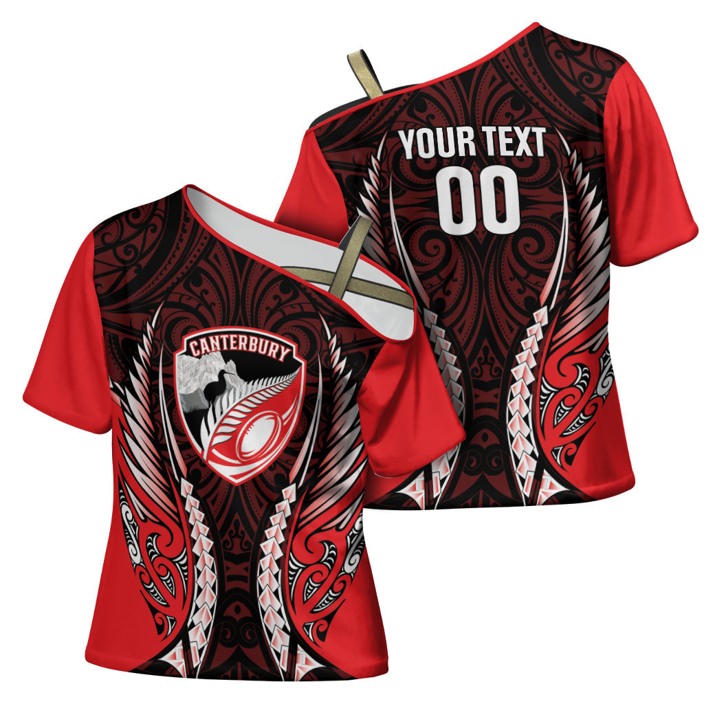Canterbury 2026 Rugby Custom Cross Shoulder Shirt NZ Maori Silver Fern LT14 - Polynesian Pride