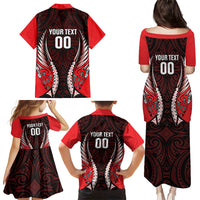 Canterbury 2026 Rugby Custom Family Matching Puletasi and Hawaiian Shirt NZ Maori Silver Fern LT14 - Polynesian Pride