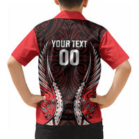 Canterbury 2026 Rugby Custom Kid Hawaiian Shirt NZ Maori Silver Fern LT14 - Polynesian Pride