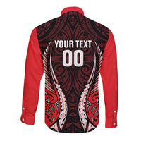 Canterbury 2026 Rugby Custom Long Sleeve Button Shirt NZ Maori Silver Fern