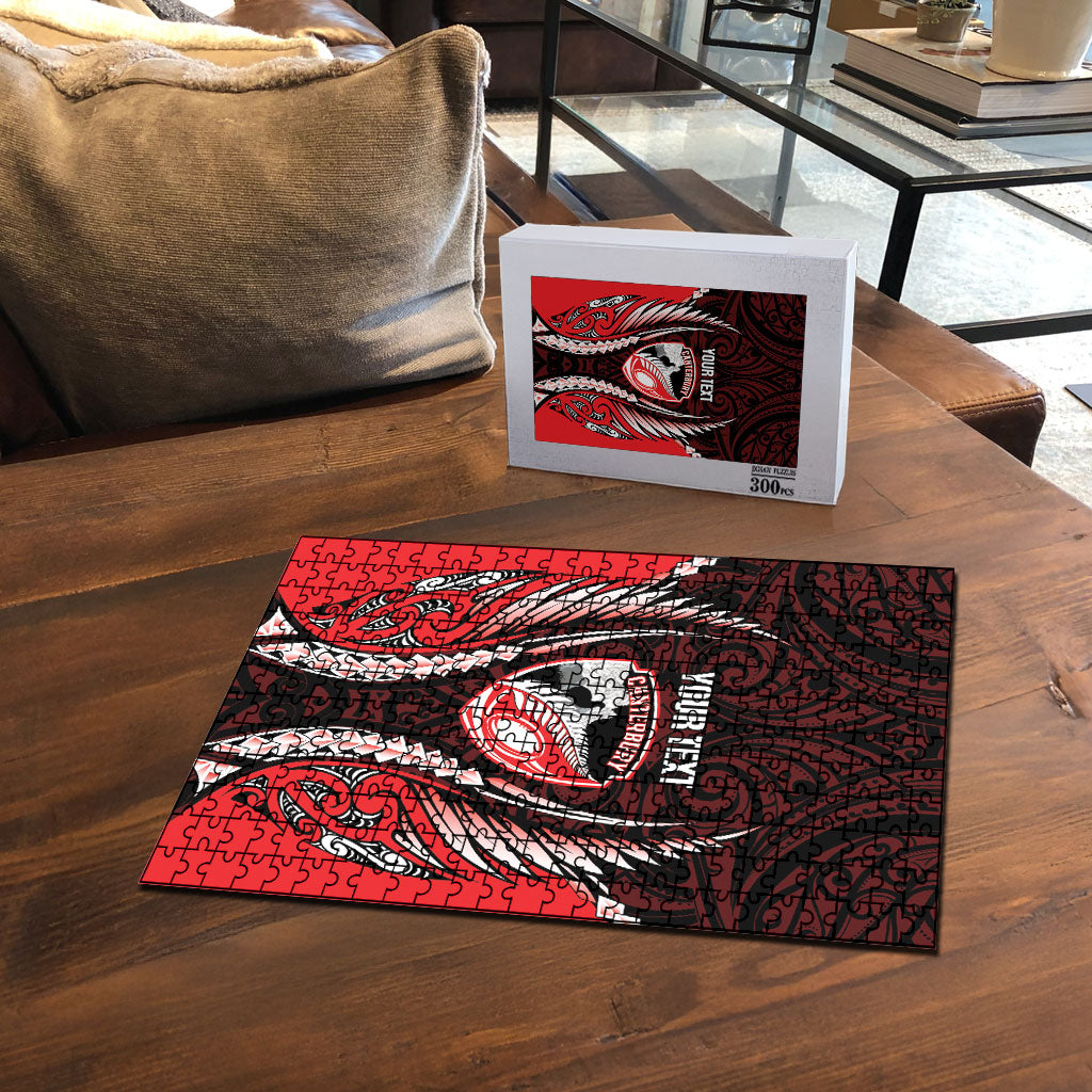 Canterbury 2026 Rugby Custom Puzzle NZ Maori Silver Fern