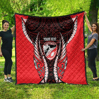 Canterbury 2026 Rugby Custom Quilt NZ Maori Silver Fern