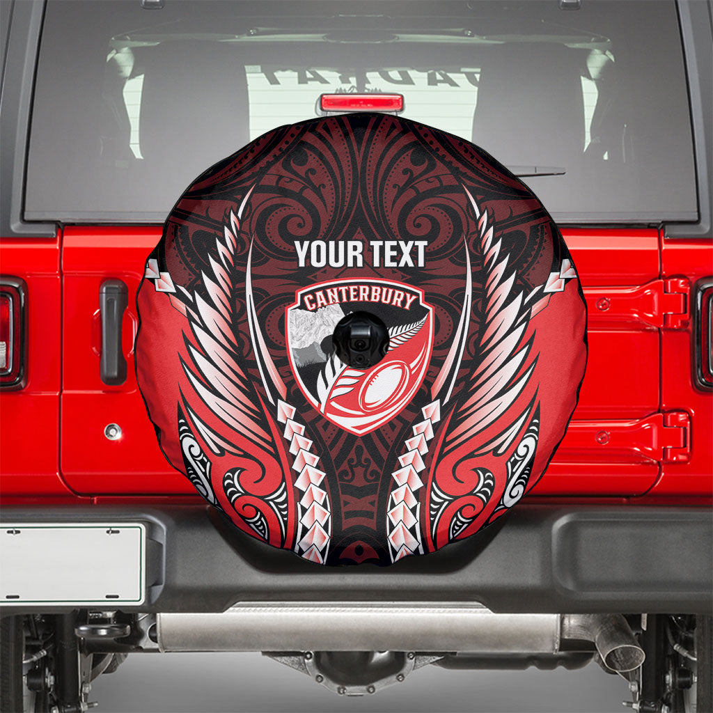 Canterbury 2026 Rugby Custom Spare Tire Cover NZ Maori Silver Fern LT14 - Polynesian Pride