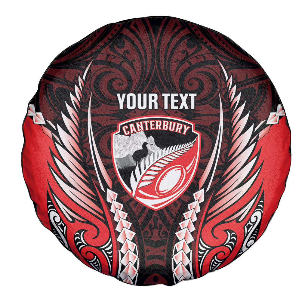 Canterbury 2026 Rugby Custom Spare Tire Cover NZ Maori Silver Fern LT14 - Polynesian Pride