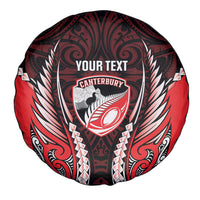 Canterbury 2026 Rugby Custom Spare Tire Cover NZ Maori Silver Fern LT14 - Polynesian Pride