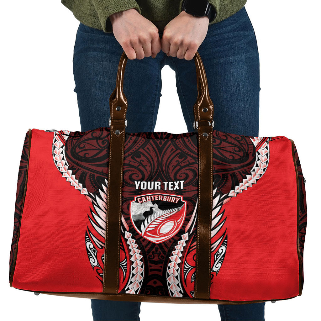 Canterbury 2026 Rugby Custom Travel Bag NZ Maori Silver Fern LT14 Red - Polynesian Pride