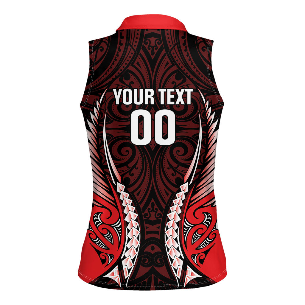 Canterbury 2026 Rugby Custom Women Sleeveless Polo Shirt NZ Maori Silver Fern