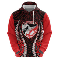 Canterbury 2026 Rugby Custom Zip Hoodie NZ Maori Silver Fern