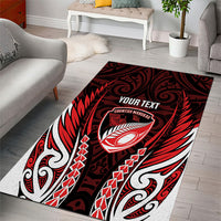Counties Manukau 2026 Rugby Custom Area Rug NZ Maori Silver Fern LT14 - Polynesian Pride