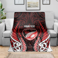 Counties Manukau 2026 Rugby Custom Blanket NZ Maori Silver Fern