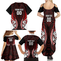 Counties Manukau 2026 Rugby Custom Family Matching Summer Maxi Dress and Hawaiian Shirt NZ Maori Silver Fern LT14 - Polynesian Pride