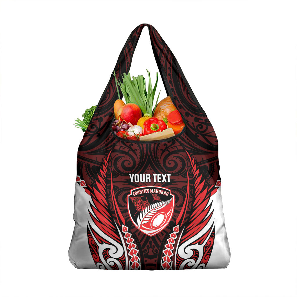 Counties Manukau 2026 Rugby Custom Grocery Bag NZ Maori Silver Fern
