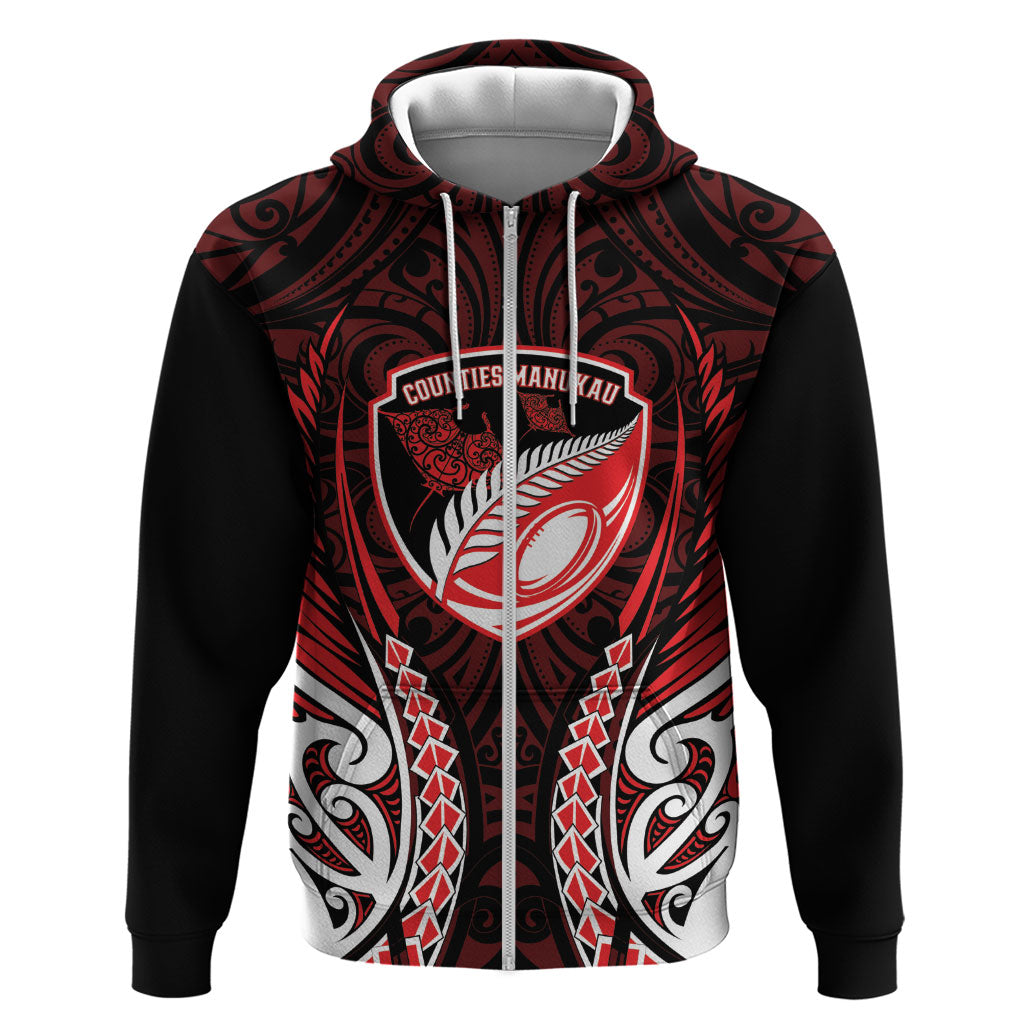 Counties Manukau 2026 Rugby Custom Hoodie NZ Maori Silver Fern