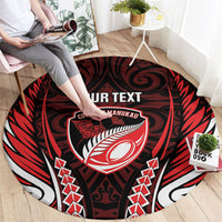 Counties Manukau 2026 Rugby Custom Round Carpet NZ Maori Silver Fern