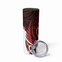 Counties Manukau 2026 Rugby Custom Skinny Tumbler NZ Maori Silver Fern LT14 - Polynesian Pride