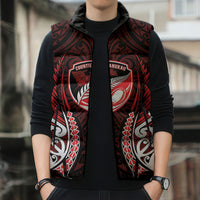 Counties Manukau 2026 Rugby Custom Sleeveless Puffer Jacket NZ Maori Silver Fern