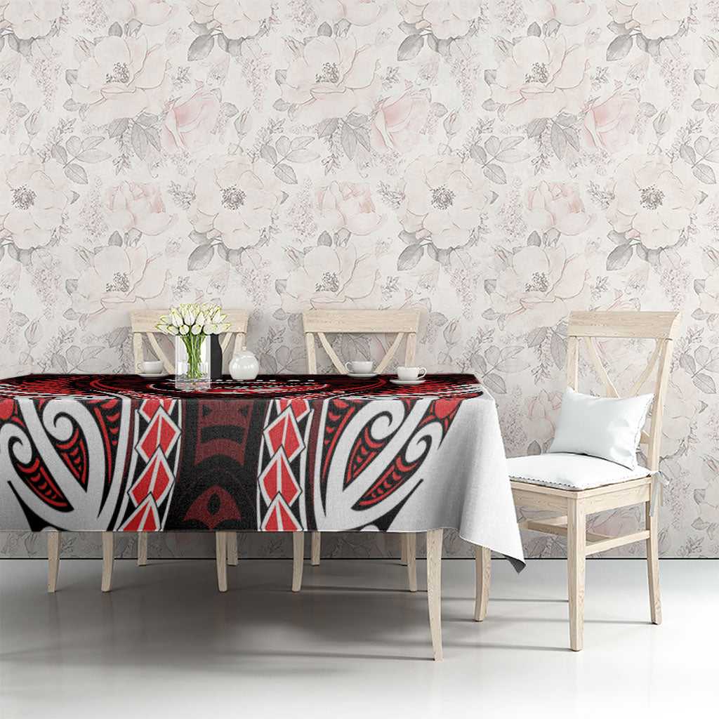 Counties Manukau 2026 Rugby Custom Tablecloth NZ Maori Silver Fern