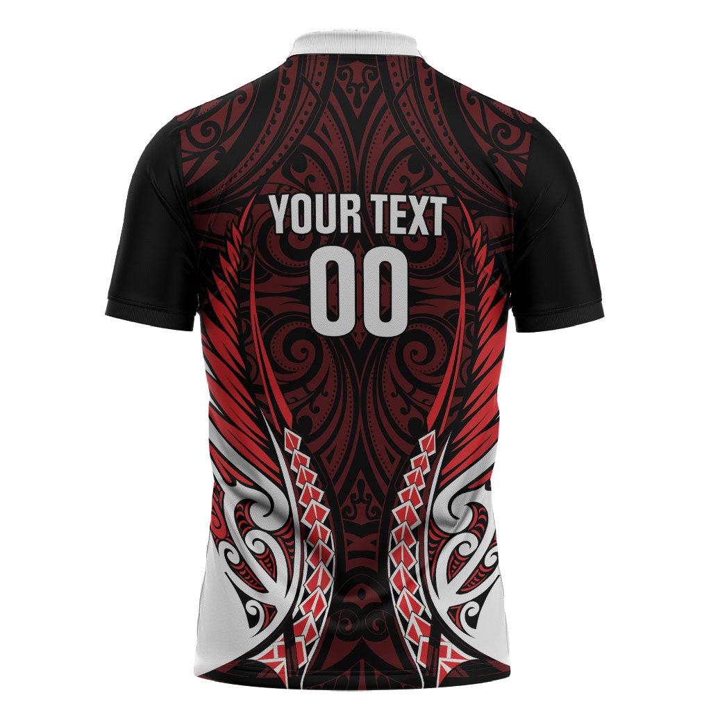 Counties Manukau 2026 Rugby Custom Zipper Polo Shirt NZ Maori Silver Fern LT14 - Polynesian Pride
