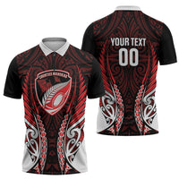 Counties Manukau 2026 Rugby Custom Zipper Polo Shirt NZ Maori Silver Fern LT14 - Polynesian Pride