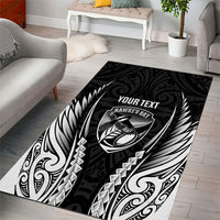 Hawke's Bay 2026 Rugby Custom Area Rug NZ Maori Silver Fern