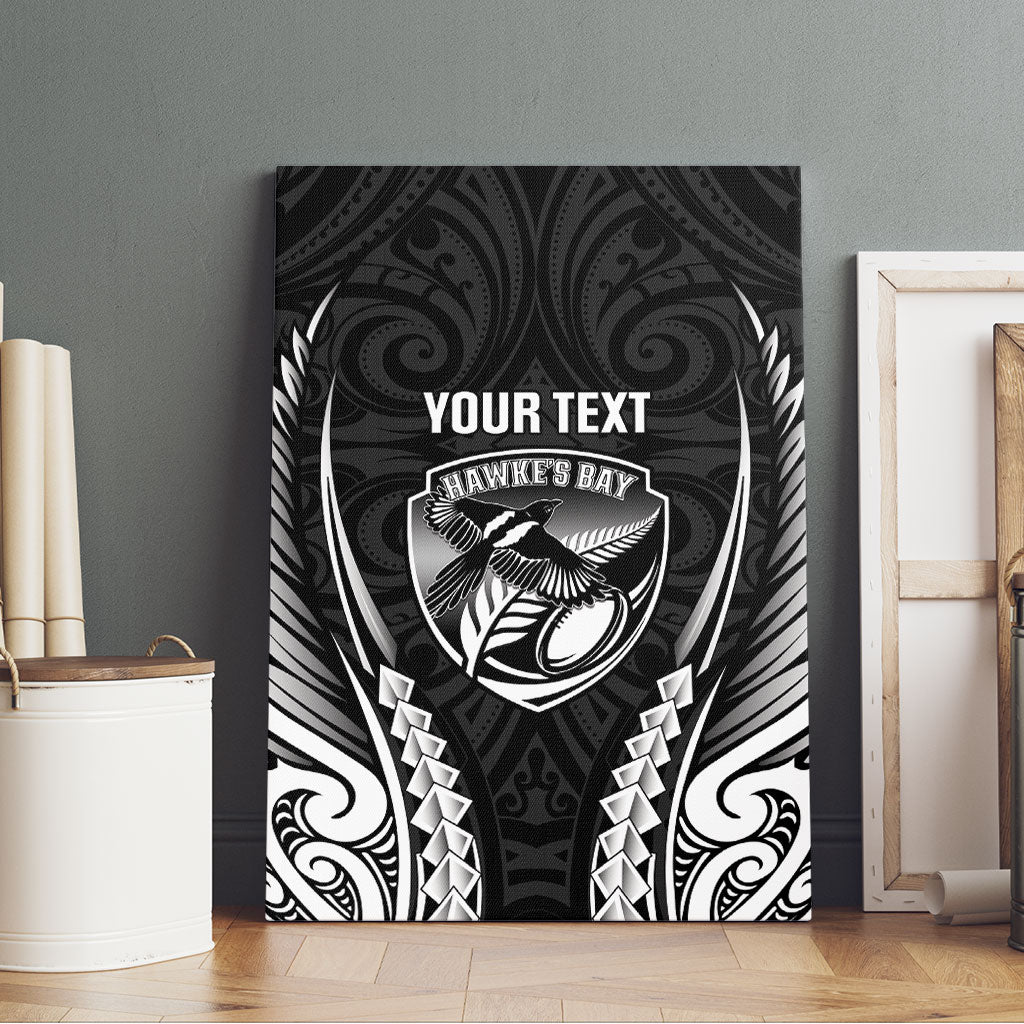 Hawke's Bay 2026 Rugby Custom Canvas Wall Art NZ Maori Silver Fern