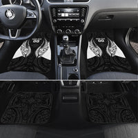 Hawke's Bay 2026 Rugby Custom Car Mats NZ Maori Silver Fern LT14 Set 4pcs Black - Polynesian Pride