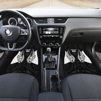 Hawke's Bay 2026 Rugby Custom Car Mats NZ Maori Silver Fern LT14 Set 2pcs - Front Black - Polynesian Pride