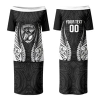 Hawke's Bay 2026 Rugby Custom Couples Matching Puletasi and Hawaiian Shirt NZ Maori Silver Fern LT14 - Polynesian Pride