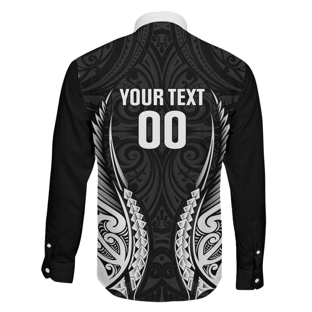 Hawke's Bay 2026 Rugby Custom Family Matching Long Sleeve Bodycon Dress and Hawaiian Shirt NZ Maori Silver Fern LT14 - Polynesian Pride