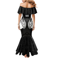Hawke's Bay 2026 Rugby Custom Family Matching Mermaid Dress and Hawaiian Shirt NZ Maori Silver Fern LT14 - Polynesian Pride