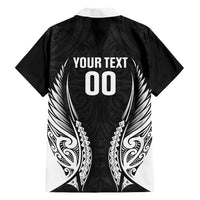 Hawke's Bay 2026 Rugby Custom Family Matching Off Shoulder Maxi Dress and Hawaiian Shirt NZ Maori Silver Fern LT14 - Polynesian Pride
